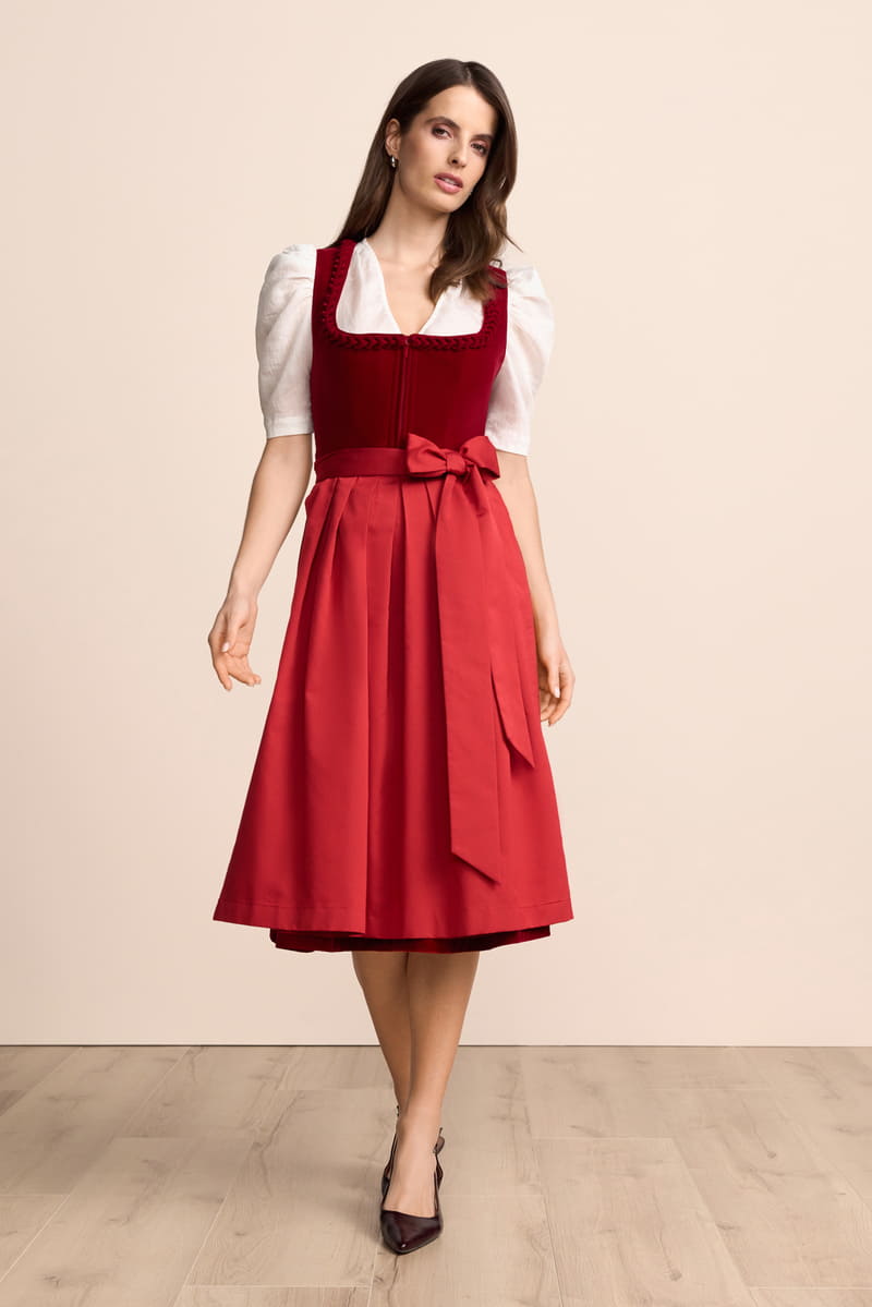 Krüger Dirndl Ylina 70 cm - nicht rabattierbar rot