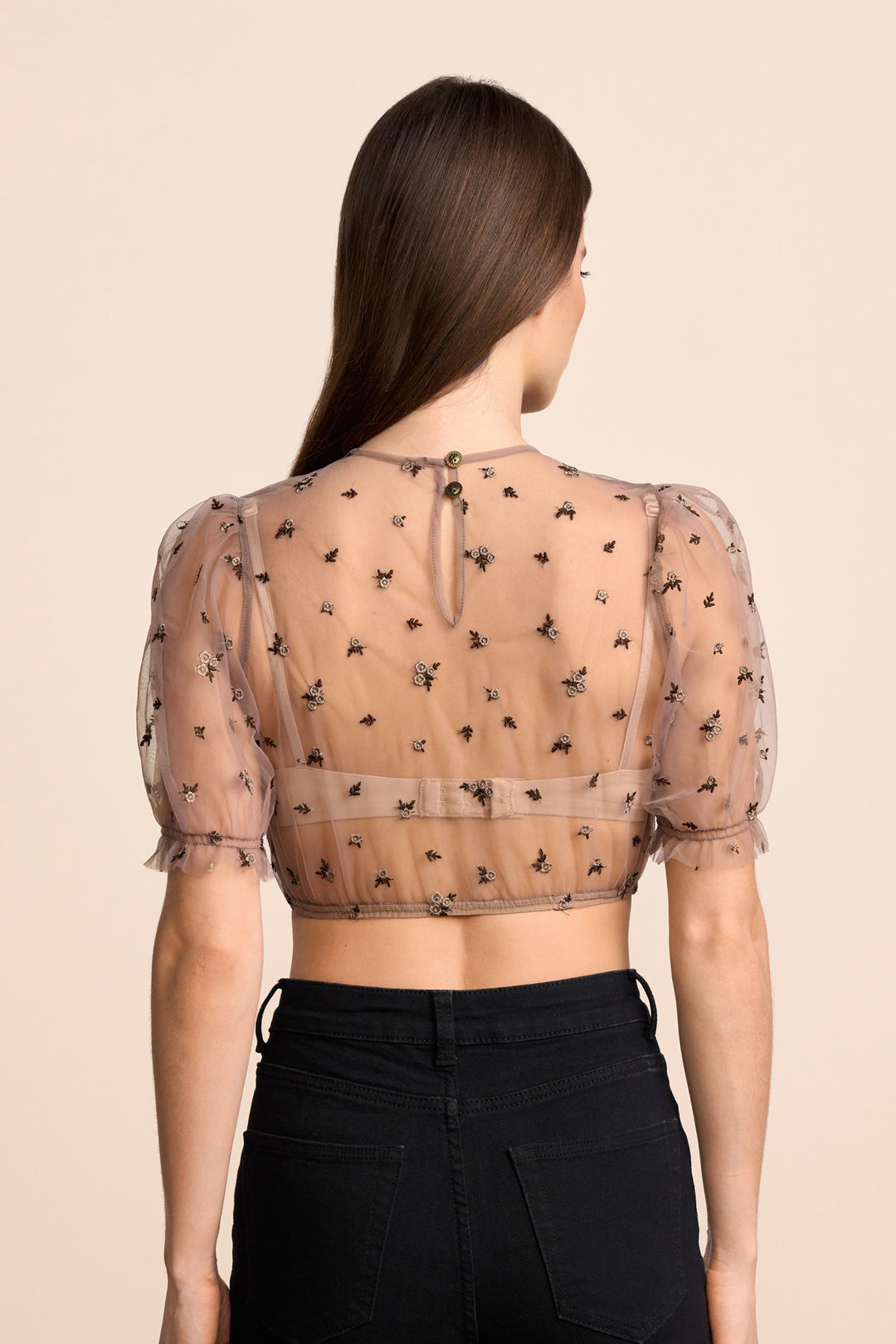 Dirndlbluse Krüger Arla braun